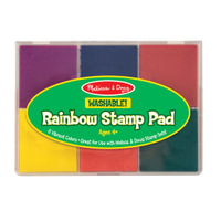 Rainbow Stamp Pad : 6 Vibrant Colors (Washable!) * Great for Use with Melissa & Doug Stamp Sets! - Melissa & Doug