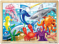 Under the Sea : 24-Piece Wooden Jigsaw Puzzle With Storage Tray - Melissa & Doug