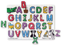 See-Inside: Alphabet Peg Puzzle : 26-Piece Wooden Peg Puzzle - Melissa & Doug