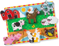 Chunky Puzzle : Farm Animals : 8-Piece Wooden Puzzle - Melissa & Doug