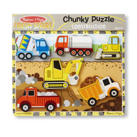 Chunky Puzzle : Construction : 6-Piece Wooden Jigsaw Puzzle - Melissa & Doug