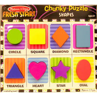 Chunky Puzzle : Shapes : 8 Piece Wooden Puzzle - Melissa & Doug