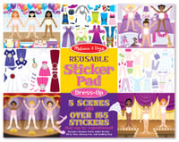 Reusable Sticker Pad - Dress-Up : 5 Scenes and Over 165 Stickers - Melissa & Doug