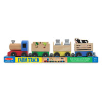 Wooden Farm Train Toy Set - Melissa & Doug