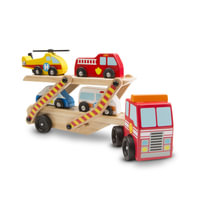 Emergency Vehicle Carrier - Wooden Play Set - Melissa & Doug