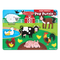 Farm Peg Puzzle : 8-Piece Jigsaw Puzzle - Melissa & Doug