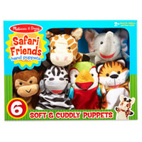 Safari Buddies Hand Puppets : Soft & Cuddly Puppets - Melissa & Doug