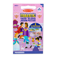 Take Along Magnetic Jigsaw Puzzles - Princesses : Two 15-Piece Jigsaw Puzzles - Melissa & Doug