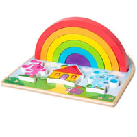 Blues Clues & You Wooden Rainbow Stacking Puzzle - Melissa & Doug