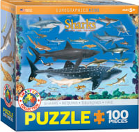 Sharks : 100 Piece Kids Jigsaw Puzzle - Eurographics