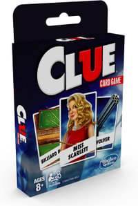 Classic Card Game Clue : Classic Cluedo Mystery Board Game with a twist - 3-4 Players Strategy Game - Hasbro