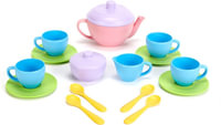 Tea Set : BPA / Phthalates Free Play Toys for Gross Motor, Fine Skills Development. Kitchen Toy - Green Toys