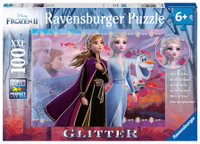 Disney Frozen: Strong Sisters - Kids Puzzle : 100-Piece Glitter Jigsaw Puzzle - Ravensburger