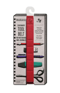 Bookaroo Stationery Tool Belt For Notebooks and Journals - Red : Keep your everyday stationery things handily attached to your book. - If