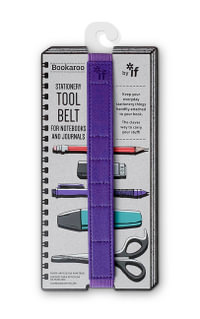 Bookaroo Stationery Tool Belt For Notebooks and Journals - Purple : Keep your everyday stationery things handily attached to your book. - If