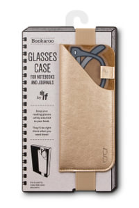 Bookaroo Glasses Case - Metallic Gold : Keeps your reading glasses safely attached to your book cover! - If