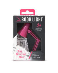 The Little Book Light - Pink : Clips onto your book ... and stands on your desk!