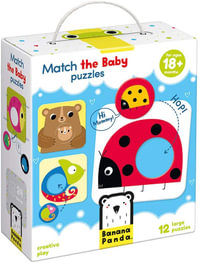 Match The Baby - Puzzle Set : Beginner Puzzles & Matching Activity For Kids Ages 18 Months & Up - Banana Panda