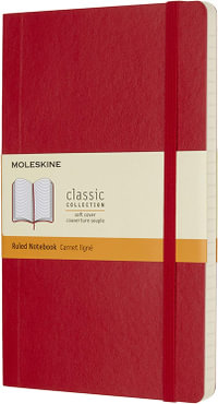 Moleskine Classic : Large Notebook, Ruled, Scarlet Red : Softcover - Moleskine