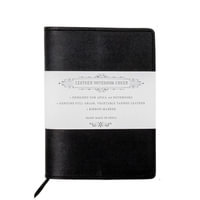 A6 Notebook with Leather Jacket-Black - APICA
