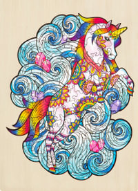 Unicorn - Wooden Puzzle : 129-Piece Wooden Jigsaw Puzzle - Puzzle Master