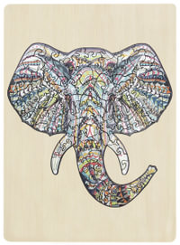 Elephant - Wooden Puzzle : 137 Piece Wooden Puzzle - Puzzle Master