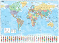 Collins World Wall Paper Map - Collins Maps