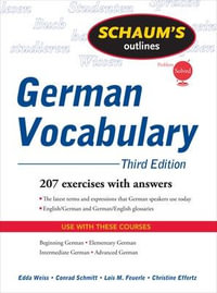 Schaum's Outline of German Vocabulary, 3ed : Schaum's Outlines - Edda Weiss