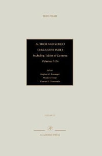 Author and Subject Cumulative Index, Including Tables of Contents : Subject and Author Cumulative Index, Volumes 1-24 Volume 25 - Ronald Powell