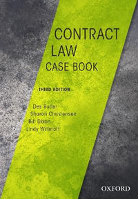 Contract Law Case Book : 3rd edition - Des Butler
