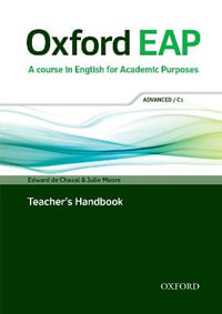 Oxford EAP C1 Teachers Book & DVD Pack : Advanced/C1: Teacher's Book, DVD and Audio CD Pack - Edward de Chazal