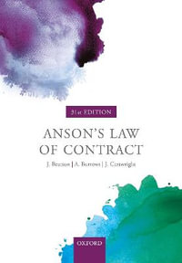 Anson's Law of Contract - Jack Beatson FBA