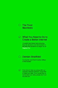 The Trust Manifesto : What you Need to do to Create a Better Internet - Damian Bradfield