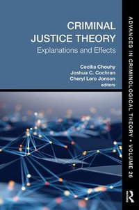 Criminal Justice Theory, Volume 26 : Explanations and Effects - Cecilia Chouhy