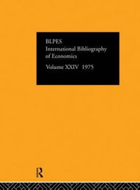 IBSS : Economics: 1975 Volume 24 - International Committee for Social Sciences Documentation