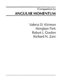 A Companion to Angular Momentum - Valeria D. Kleiman