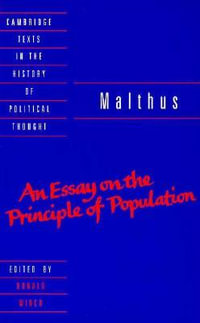 Malthus : 'an Essay on the Principle of Population' - Thomas R. Malthus