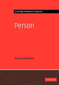 Person : Cambridge Textbooks in Linguistics - Anna Siewierska