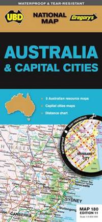 Australia & Cities Map 180 11th ed synthetic : Touring Maps - UBD Gregory's