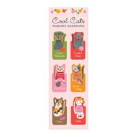 Cool Cats Magnetic Bookmarks - Galison