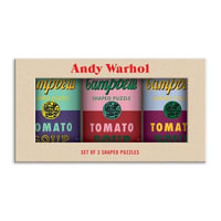 Andy Warhol Soup Cans -  Shaped Jigsaw Puzzles in Tins : Set of Three 100-Piece Jigsaw Puzzles - Galison