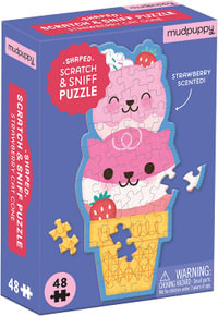 Strawberry Cat Cone - Scratch and Sniff Shaped Mini Puzzle : 48-Piece Jigsaw Puzzle - Galison Mudpuppy