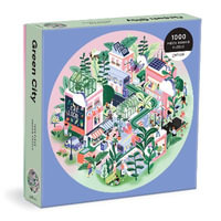 Green City - Round Puzzle : 1000-Piece Jigsaw Puzzle - Bethany Robertson