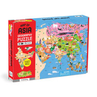 Map of Asia 70 Piece Geography Puzzle - Mudpuppy