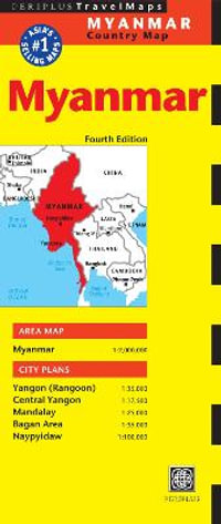 Myanmar Travel Map Fourth Edition : (Burma Travel Map) - Periplus Editors