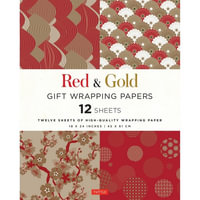 Red and Gold Gift Wrapping Papers : 12 Sheets of High-Quality Wrapping Paper - Tuttle Studio