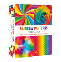 Rainbow Patterns, 16 Note Cards : 16 Different Blank Cards with 17 Patterned Envelopes - Tuttle Publishing