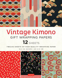 Vintage Kimono Gift Wrapping Papers - 12 sheets : 6 illustrations from 1900's Vintage Japanese Kimono Fabrics - 18 x 24 inch (45 x 61 cm) Wrapping Paper Sheets - Tuttle Studio