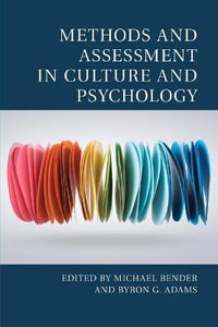 Methods and Assessment in Culture and Psychology : Culture and Psychology - Michael Bender