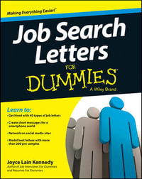 Job Search Letters For Dummies : For Dummies - Joyce Lain Kennedy